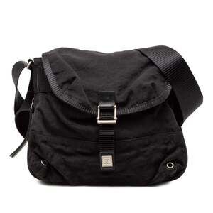 CHANEL Sport Line Shoulder Bag Black Nylon Leather Women's